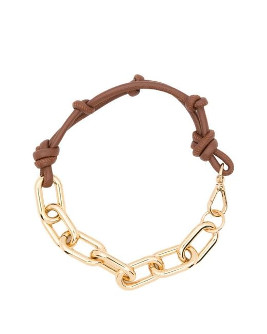 Plan C Metallic Rope-Link Chunky-Chain Necklace