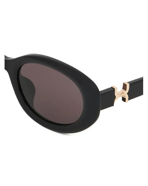 Chloé Black Marcie Oval-Frame Sunglasses