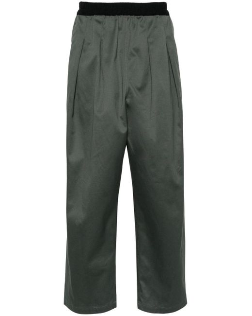 Pantalones holgados de sarga Maison Margiela de hombre de color Gray