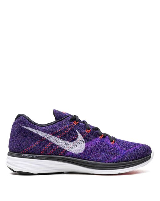 Baskets Flyknit Lunar3 'Vivid Purple' Nike pour homme