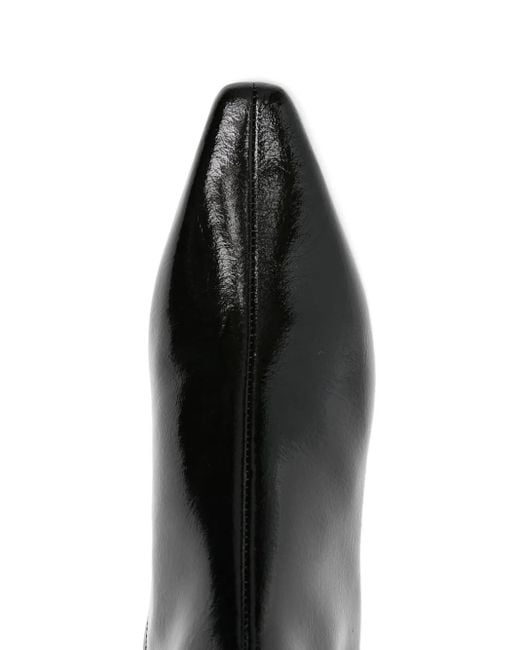 Totême  Black Slim Naplack Ankle Boots