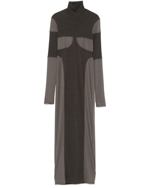 Abito Lungo Con Design Patchwork di Nanushka in Gray