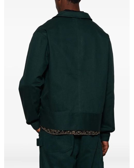 Chaqueta con botones laterales Bode de hombre de color Green