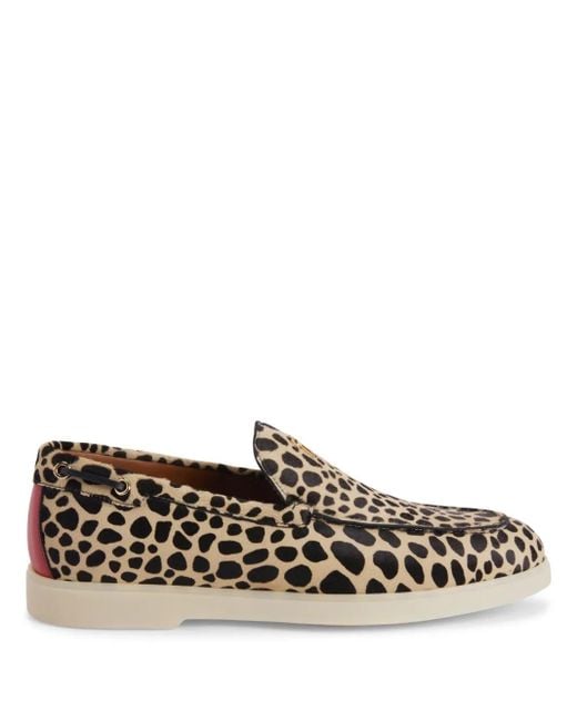 Giuseppe Zanotti Brown The Maui Leopard-Print Loafers for men