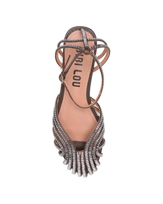 Bibi Lou White Embellished Strap Sandals