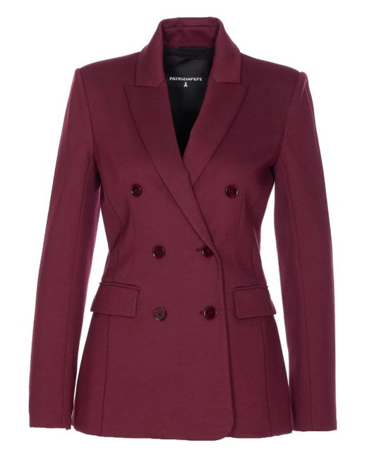 Patrizia Pepe Purple Double-Breasted Tailored Jacket