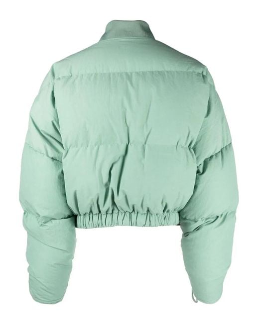 Krizia Green Padded Drawstring Bomber Jacket