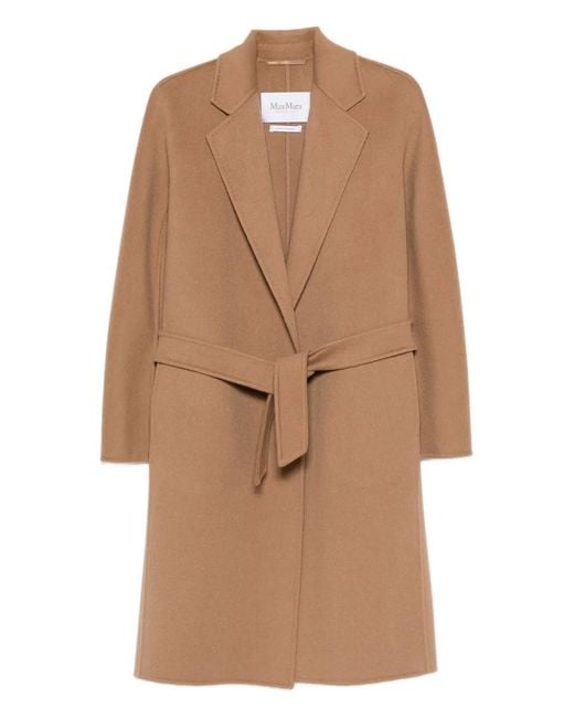 Max Mara Brown Aceri Tie-waist Coat