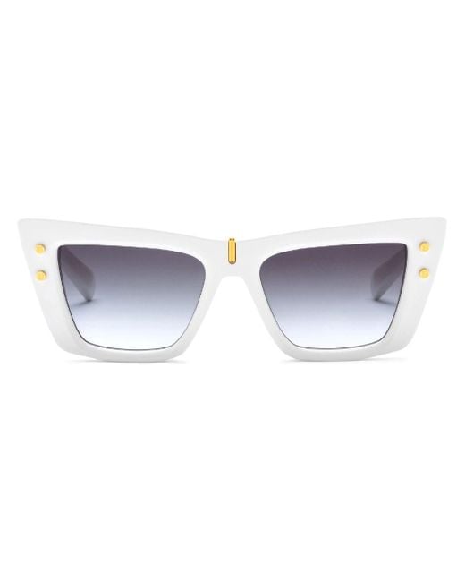 BALMAIN EYEWEAR Blue B-eye Cat-eye Frame Sunglasses