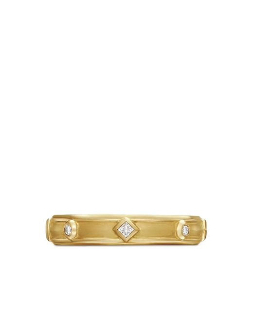 David Yurman Metallic 18Kt Modern Renaissance Diamond Band Ring (4Mm)