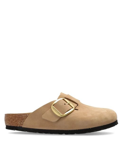 Birkenstock White Boston Big Buckle Sandals