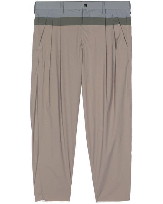 Kolor Gray Colour-block Pleated Trousers for men