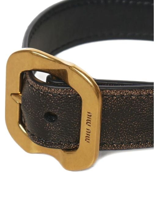 Miu Miu Brown Lederarmband mit Schnalle
