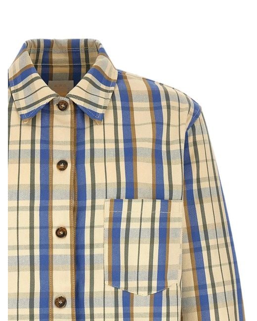 A.P.C. White Check-Pattern Nathan Shirt for men