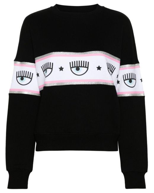 Chiara Ferragni Black Logo-print Cotton Sweatshirt