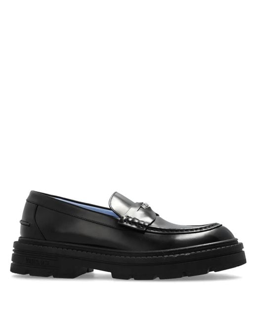 Versace Black Shoes Type Loafers for men