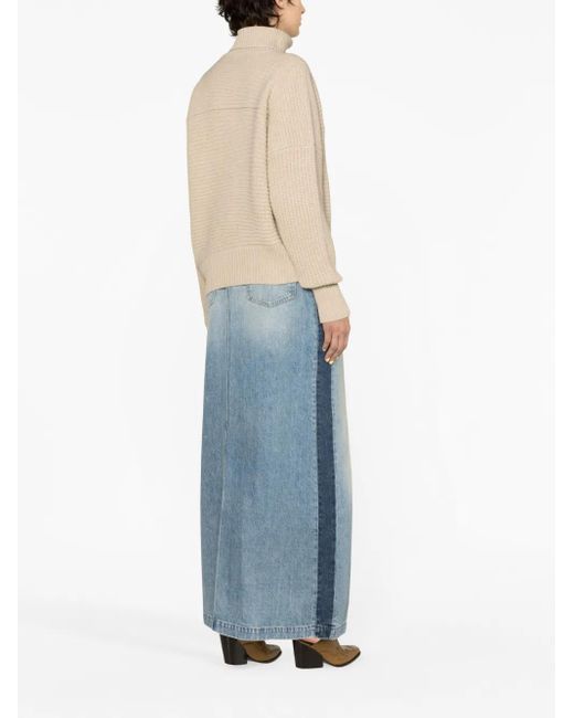 Stella McCartney Natural Regenerated-Cashmere Cape Jumper