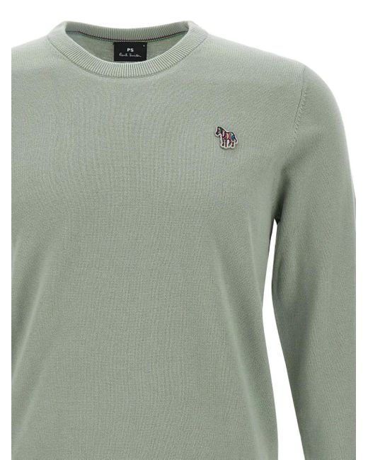 メンズ Paul Smith Zebra-appliqué Jumper Green