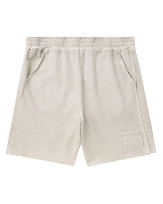 Izzue White Cold-dye Cotton Shorts for men