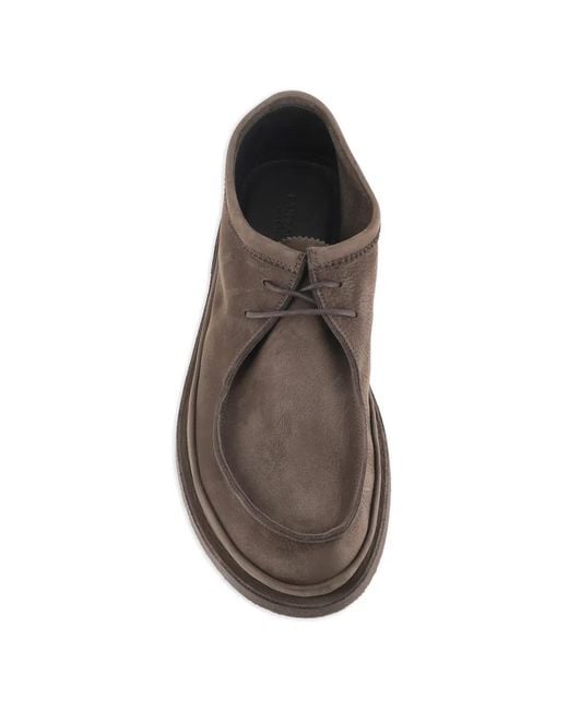 Pantanetti Brown Lace-Up Derby Shoes for men