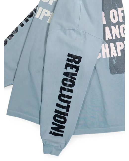 Fear Of God Blue Disciple Graphic-Print T-Shirt for men