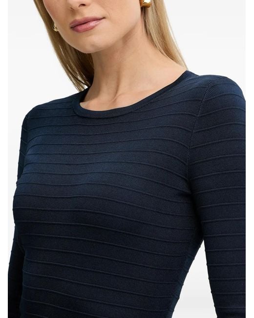 Twinset Blue Knitted Pleated Dress
