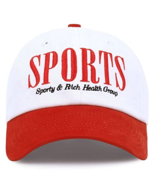 Sporty & Rich Red Sports Cotton Cap