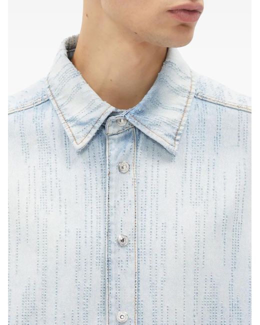 Camicia Denim di MSGM in Blue da Uomo