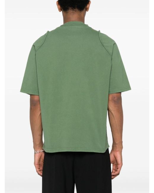 Jacquemus Green Le T-shirt Camargue Logo-embroidered Top for men