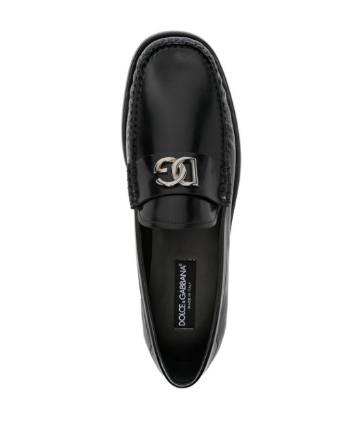 Dolce & Gabbana Loafer mit Logo in Black für Herren