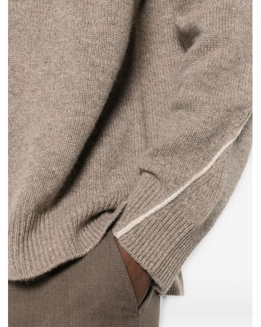 Bompard Brown V-Neck Cardigan