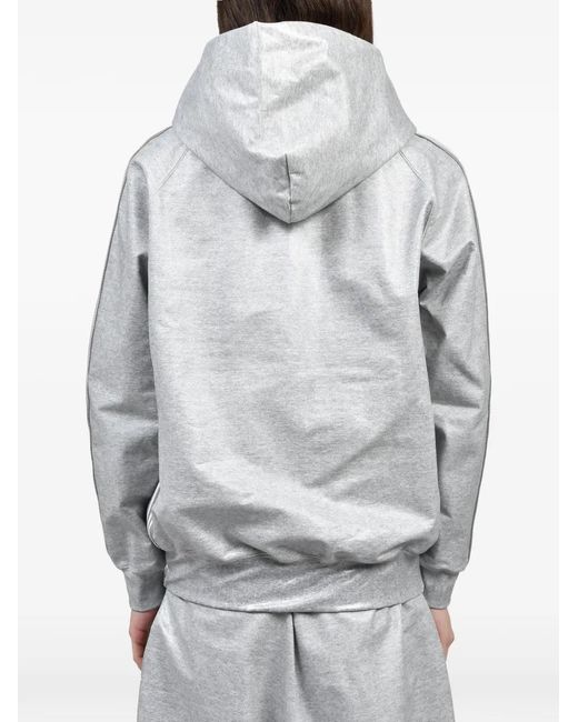 Needles Gray Coated Butterfly-Embroidered Hoodie for men