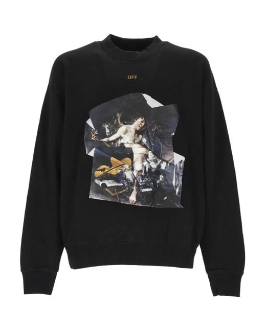 Off-White c/o Virgil Abloh Sweatshirt mit Artwork-Print in Black für Herren