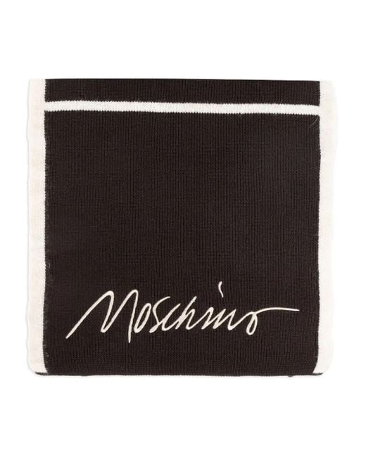 Sciarpa Con Ricamo di Moschino in Black