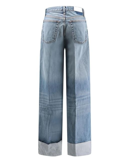 Re/done Blue Cuffed Jeans