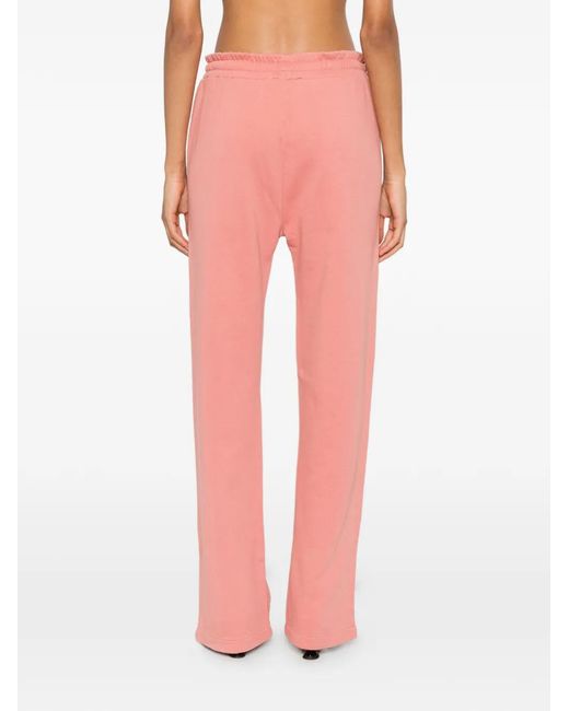 Just Cavalli Pink Drawstring Zipped-Cuff Track Pants