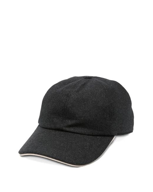 Eleventy Honkbalpet Met Gewelfde Afwerking Van Wolblend in het Black voor heren