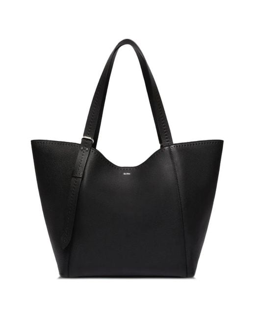 Max Mara Black Archetipo Logo Tote Bag