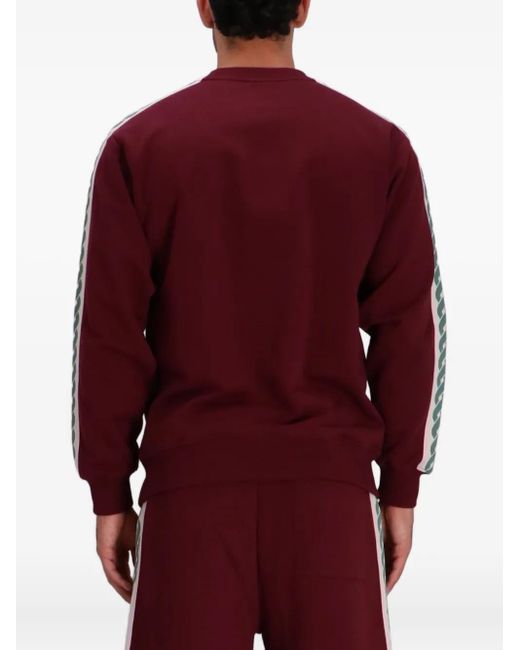 Drole de Monsieur Red Tape-Detail Cotton Sweatshirt for men