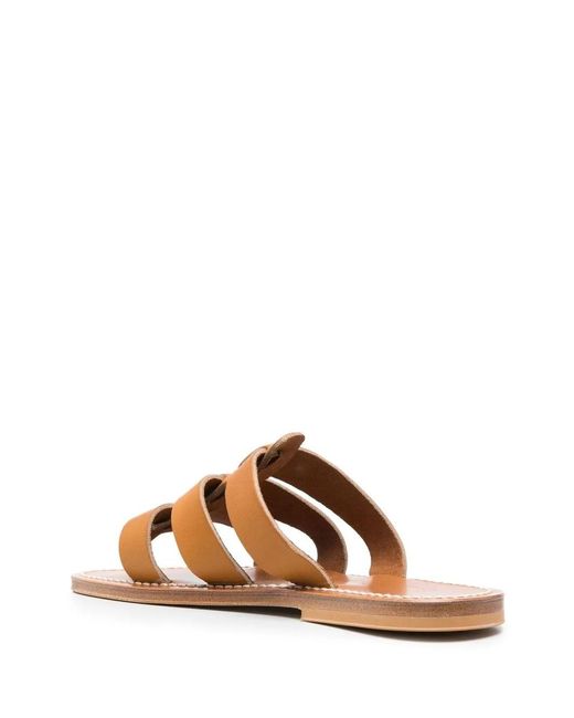 K. Jacques Brown Dolan Flat Sandals
