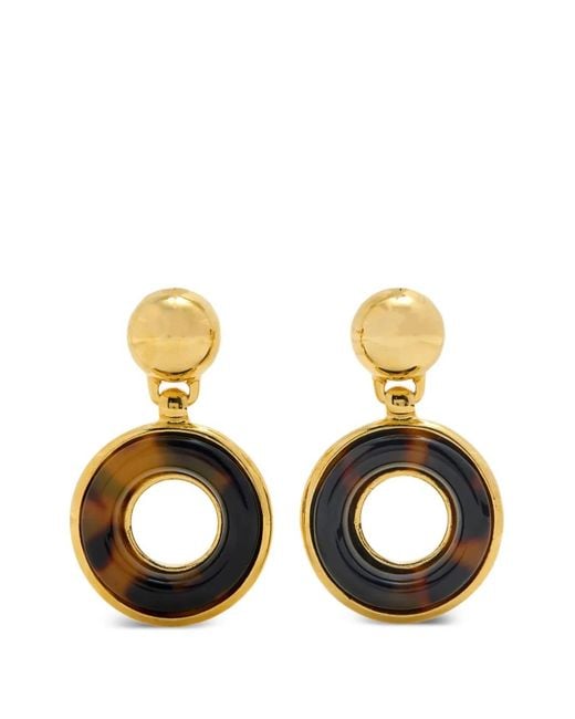 Ben-Amun Metallic Boucles D'Oreilles Pendantes À Design Rond