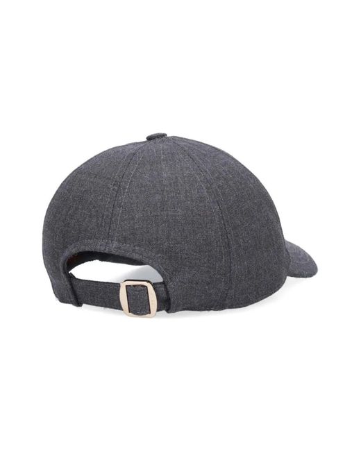 Gucci Gray Wool Baseball Cap for men