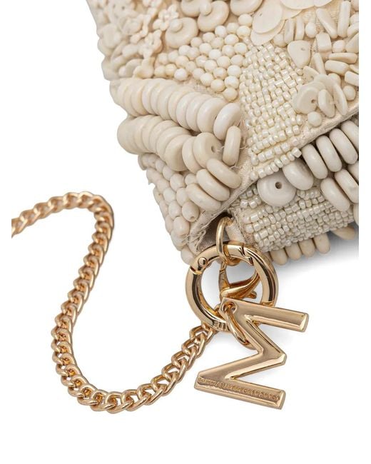 Lola Casademunt Natural Bead-Embellished Crossbody Bag