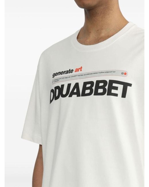 Doublet White Text-print Cotton T-shirt for men