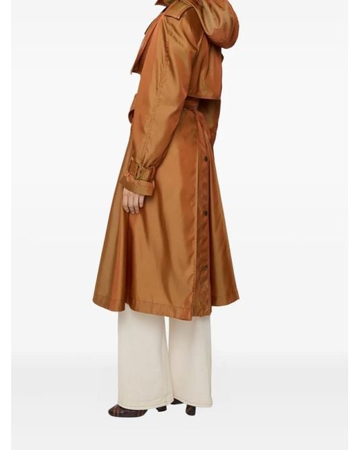 Burberry Brown Double-Breasted Trench Coat