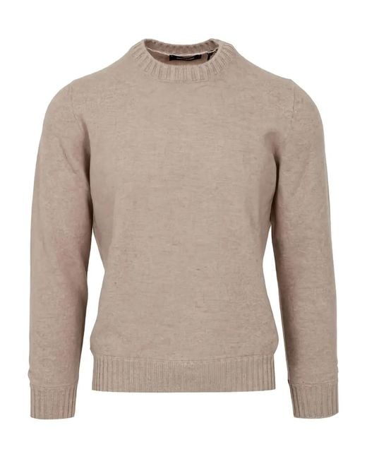 Gran Sasso Gray Ribbed Knitwear Sweater for men