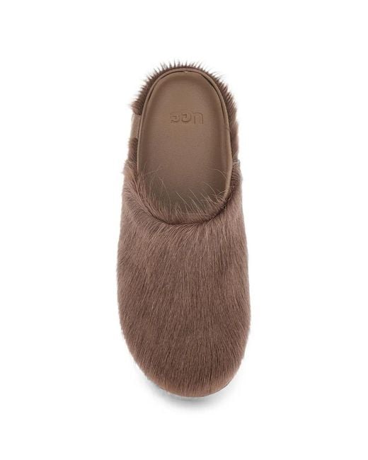 Ugg Brown Otzo Faux-Fur Mules