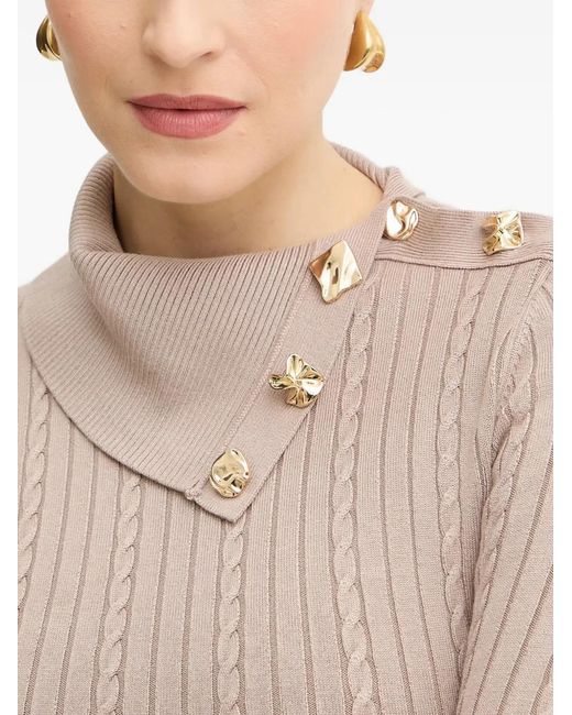 Guess Natural Cable-Knit Midi Dress