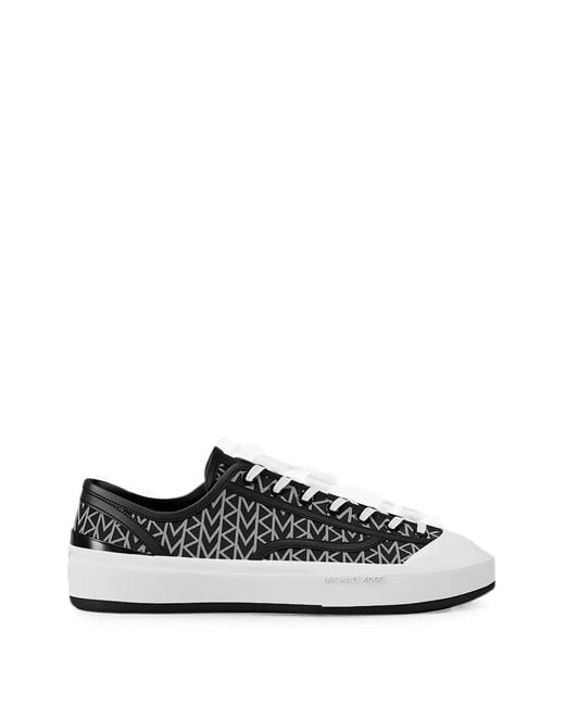 Michael Kors White Jude Monogram-Print Sneakers for men