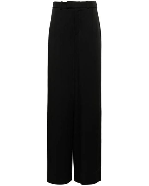 Saint Laurent Black Satin Trousers